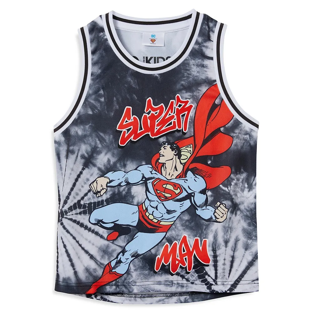 Cotton On Boy's Licensed Superman Basketball Tank Top