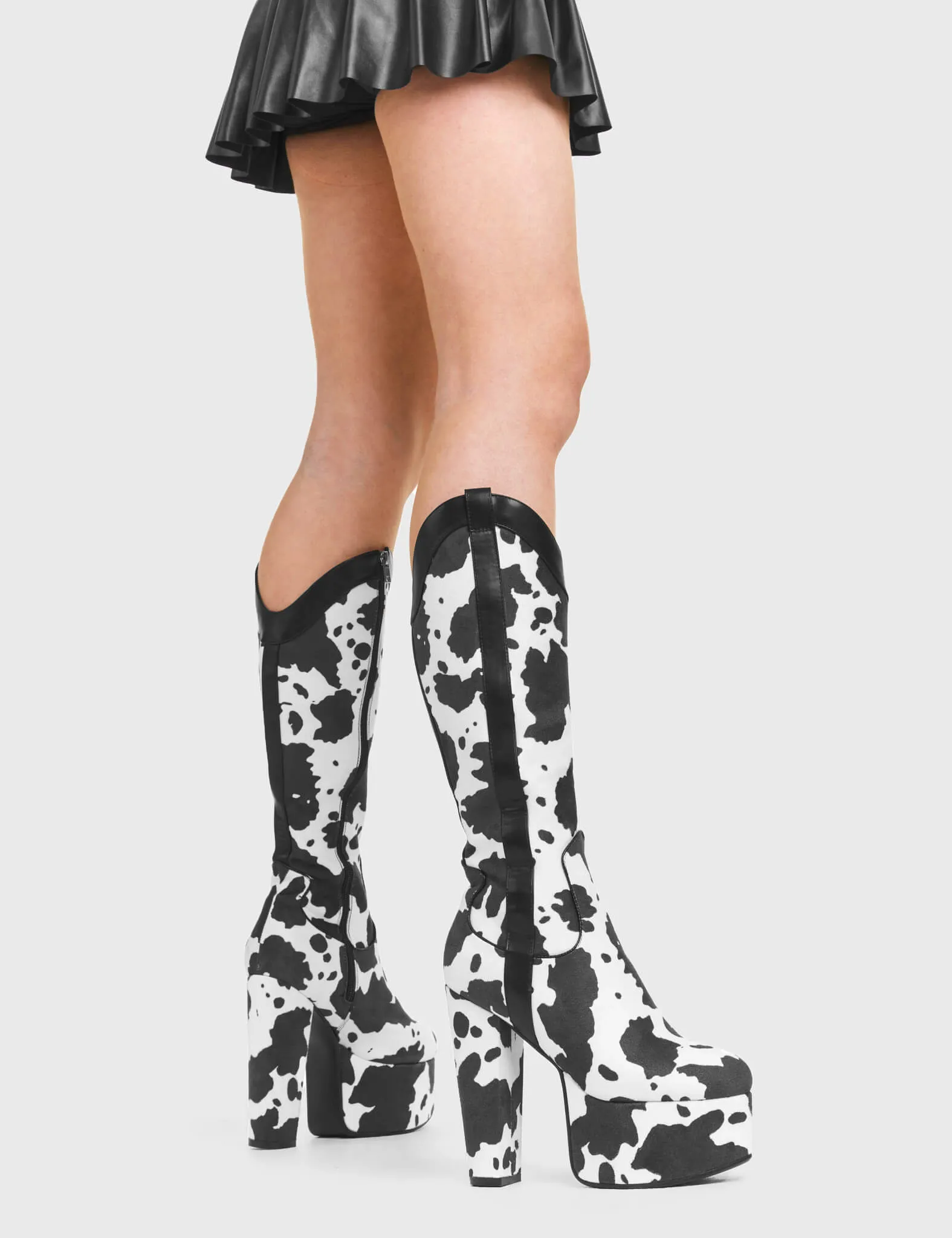 Cowgirl Platform Knee High Boots