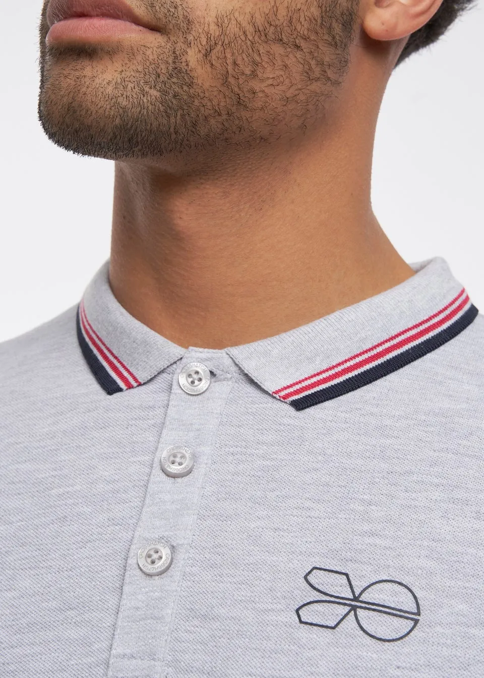 Crosshatch Grey Marl Marples Polo