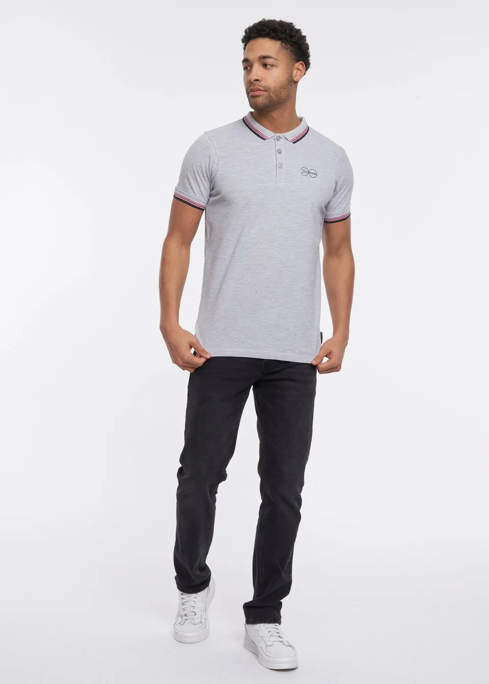 Crosshatch Grey Marl Marples Polo