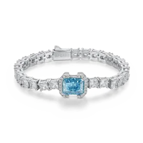 Crushed Ice Emerald Cut Tennis Bracelet - 4mm