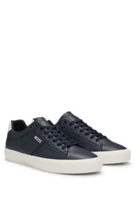 Cupsole lace-up trainers with contrast logo