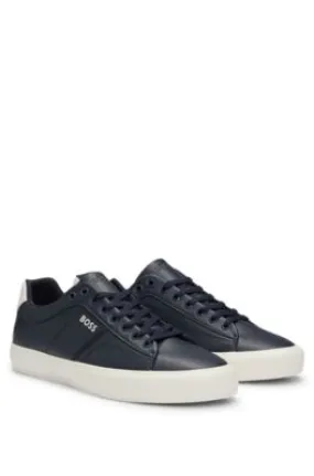 Cupsole lace-up trainers with contrast logo