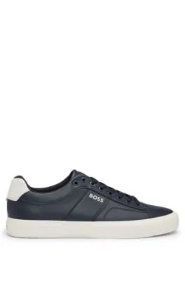 Cupsole lace-up trainers with contrast logo