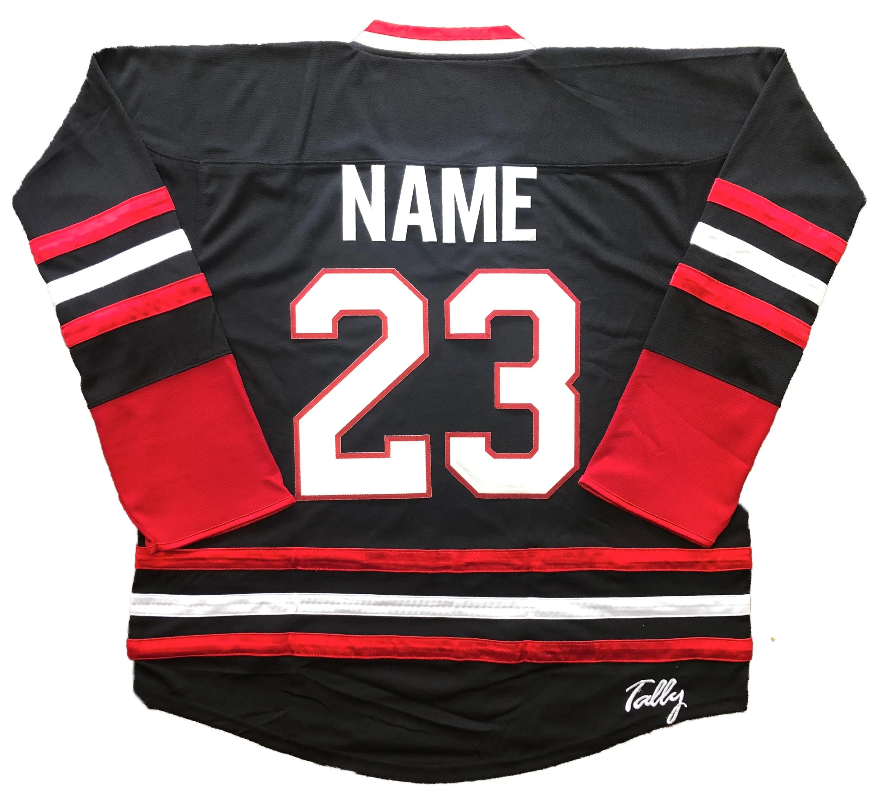 Custom Hockey Jerseys with a Goalie Mask Embroidered Twill Logo