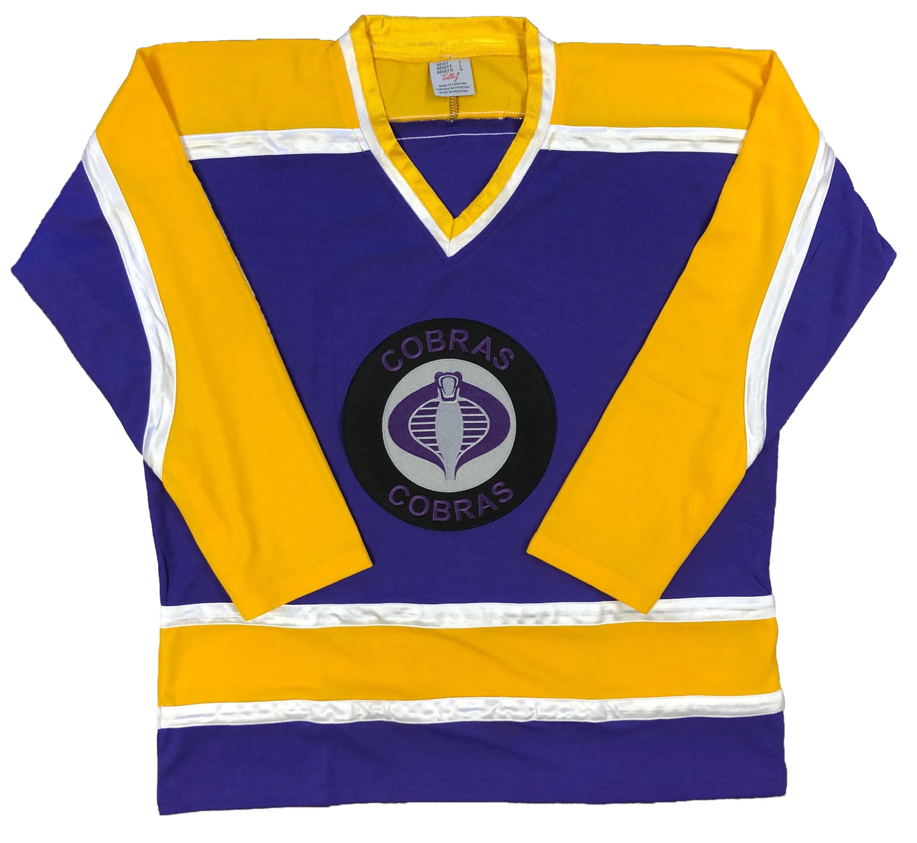 Custom Hockey Jerseys with the Cobras Embroidered Twill Logo