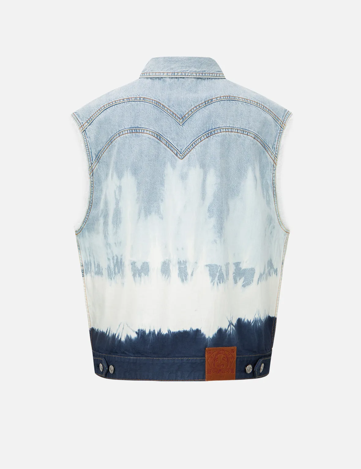 Daicock Insert Tie-dye Denim Vest