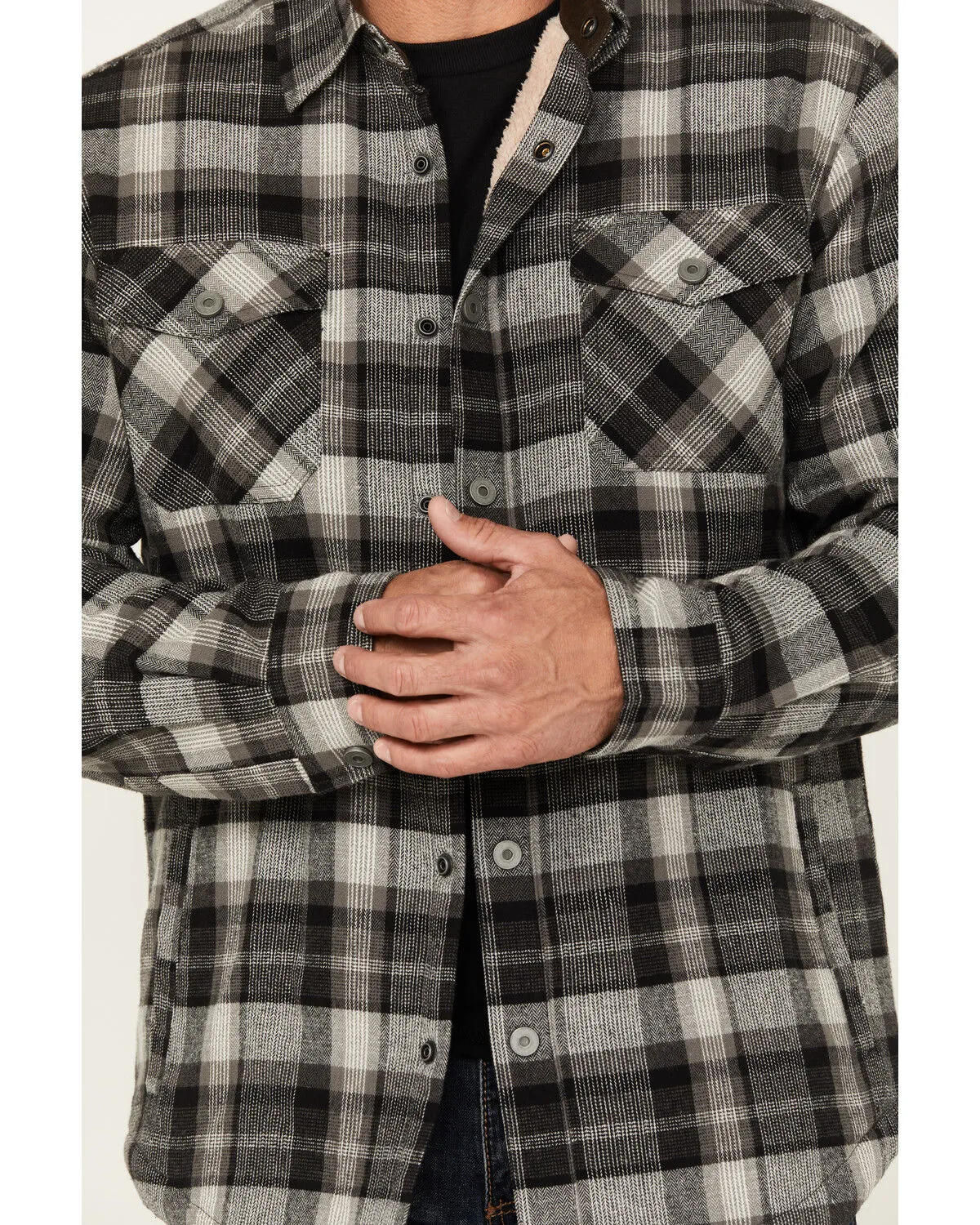 Dakota Grizzly Men's Ivan Plaid Print Sherpa Lined Flannel Shirt Jacket