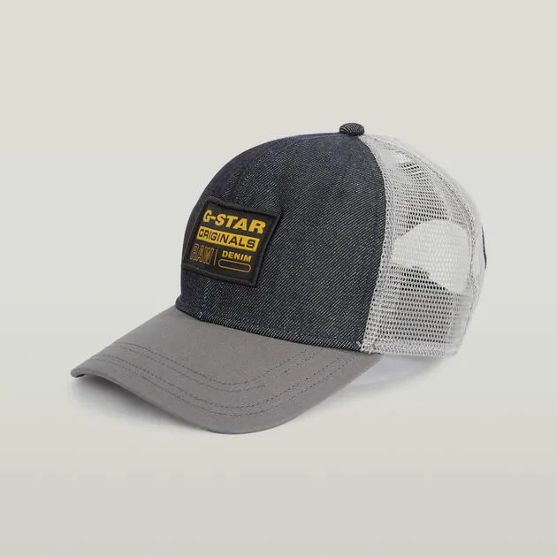 Denim Embro Baseball Trucker Cap