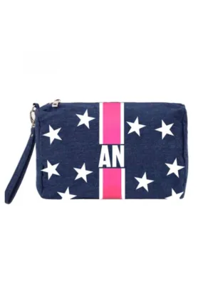 Denim Pouch/Clutch w/ Stars