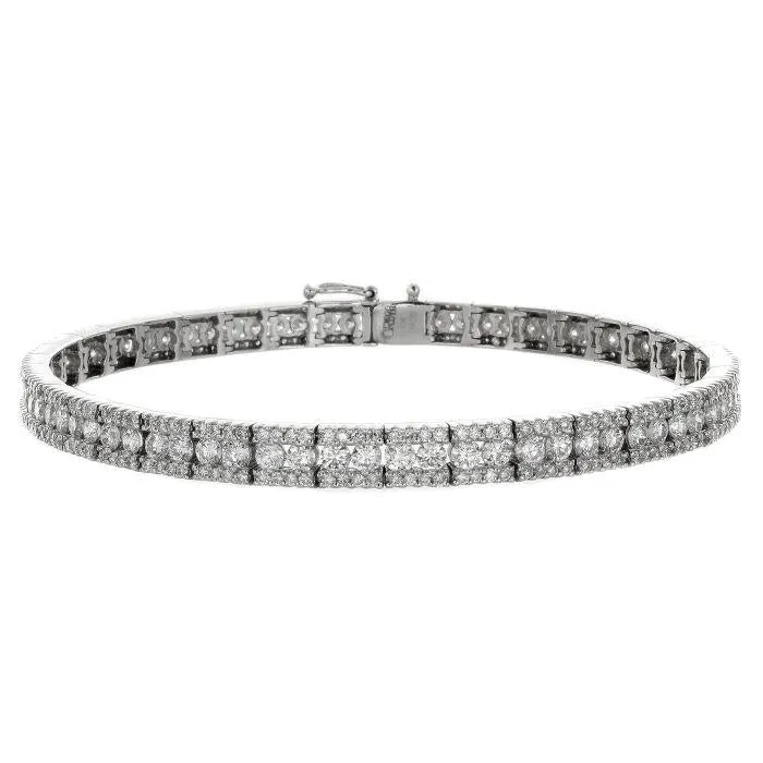 Diamond Espris Tennis Bracelet 18K White Gold