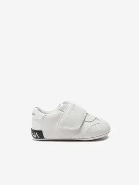 Dolce & Gabbana Kids - Dolce & Gabbana Baby Boys White Leather Pre-Walker Trainers | Childsplay Clothing