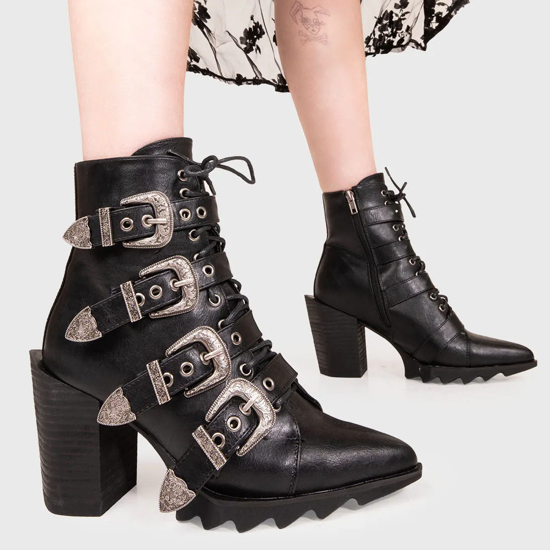 Don't Even Western Ankle Boots