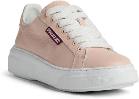 DSQUARED2 logo-embossed lace-up sneakers Pink