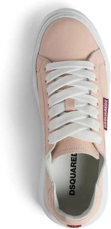 DSQUARED2 logo-embossed lace-up sneakers Pink