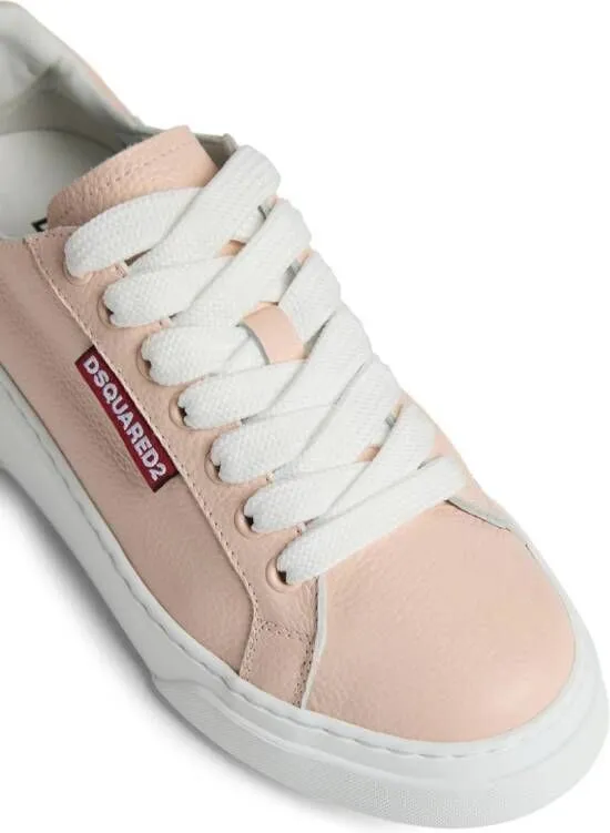 DSQUARED2 logo-embossed lace-up sneakers Pink