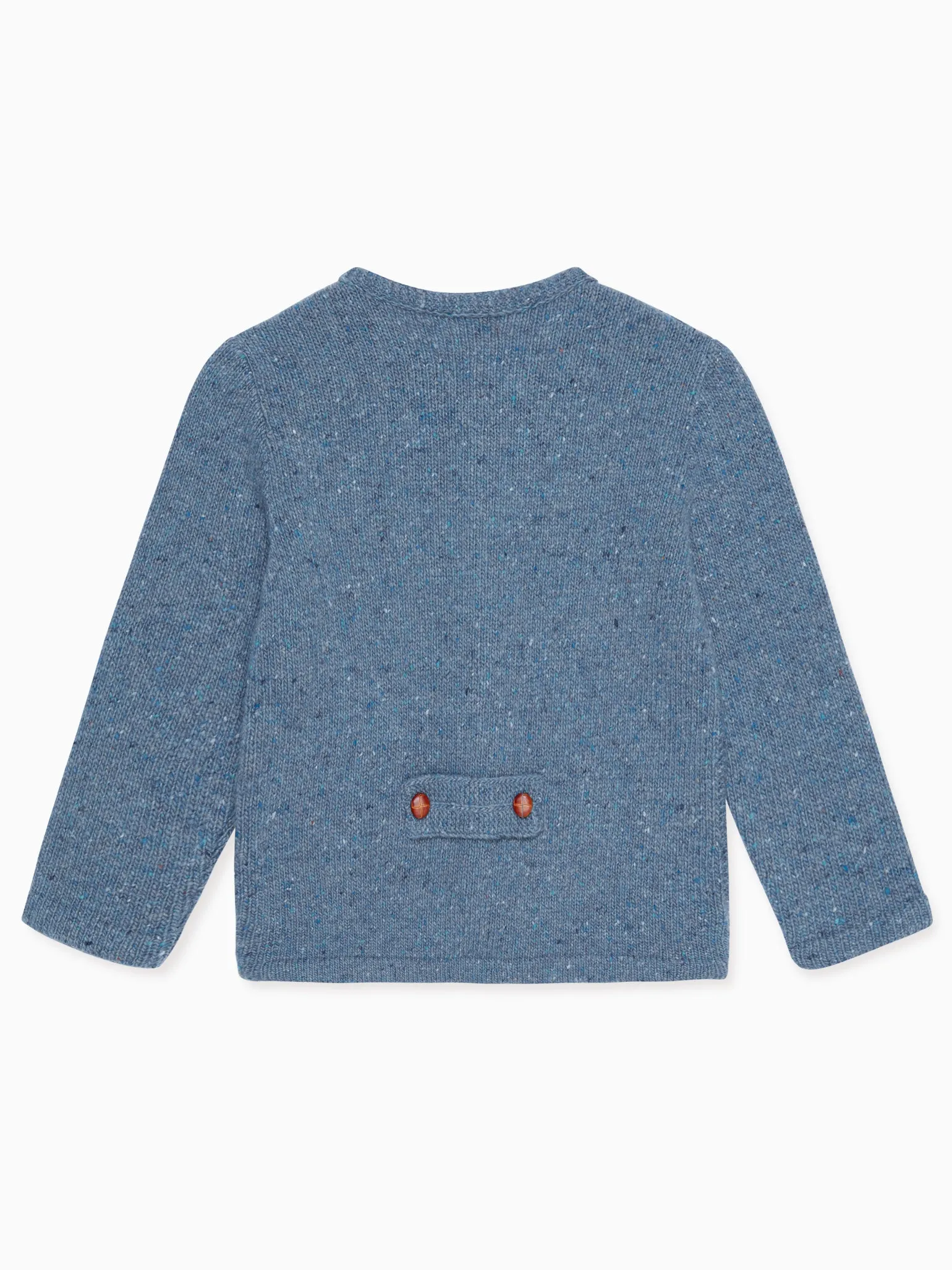 Dusty Blue Zas Merino Boy Cardigan