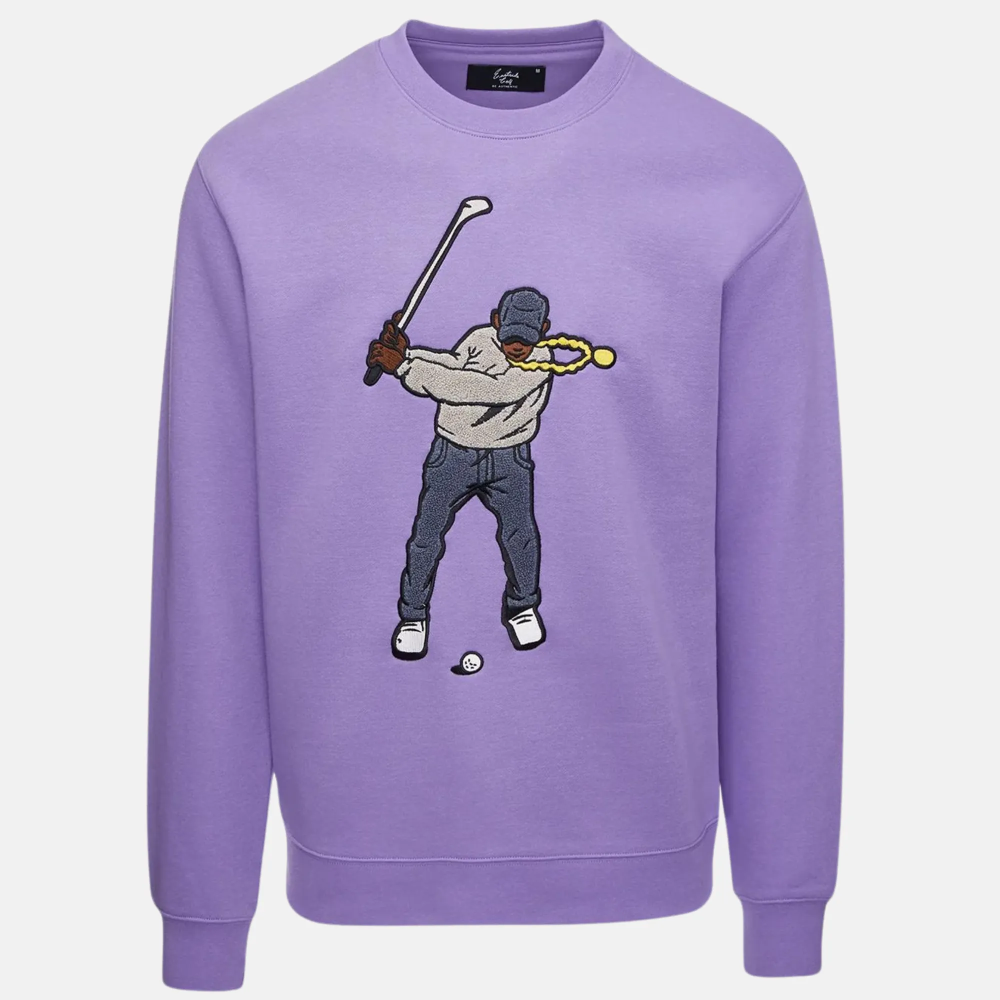 Eastside Golf Core Paisley Purple Fleece Swingman Crew