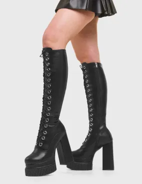 Elevators Creeper Platform Knee High Boots