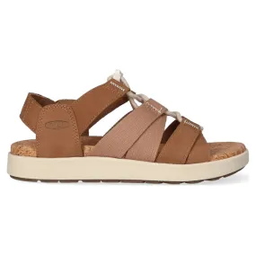 Elle Mixed Strap Leather & Textile Women's Sandals