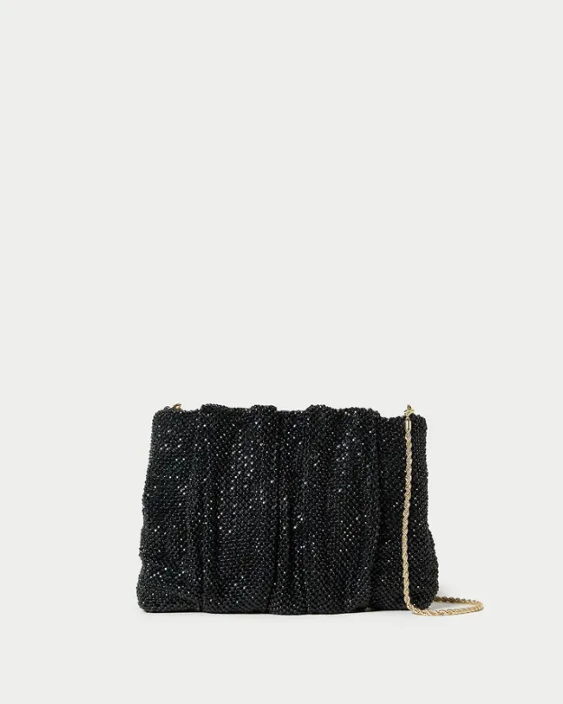 Ember Diamanté Gathered Clutch