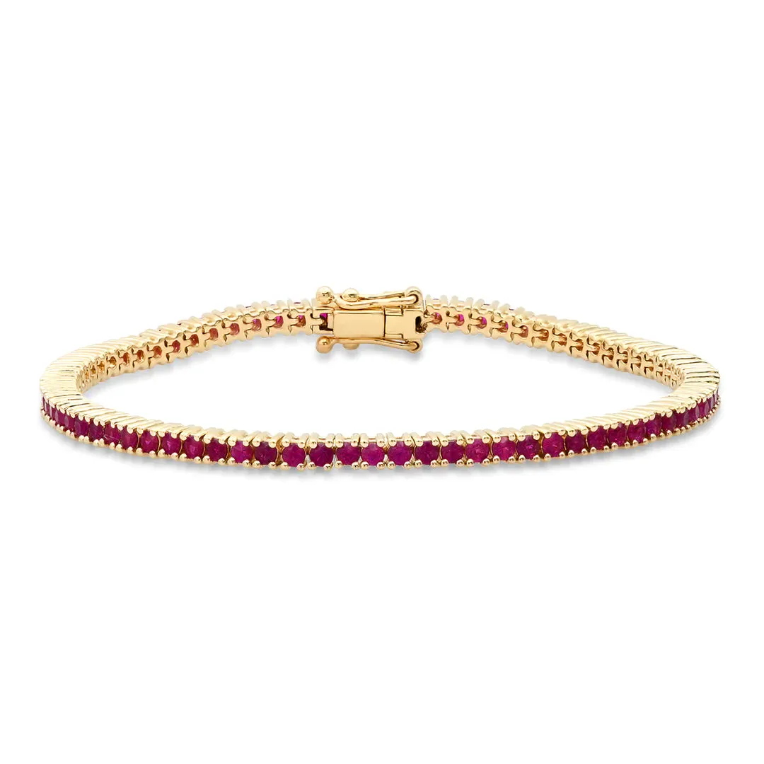     Eriness     Ruby Tennis Bracelet