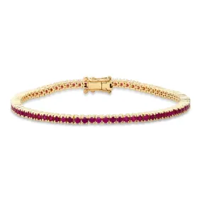     Eriness     Ruby Tennis Bracelet