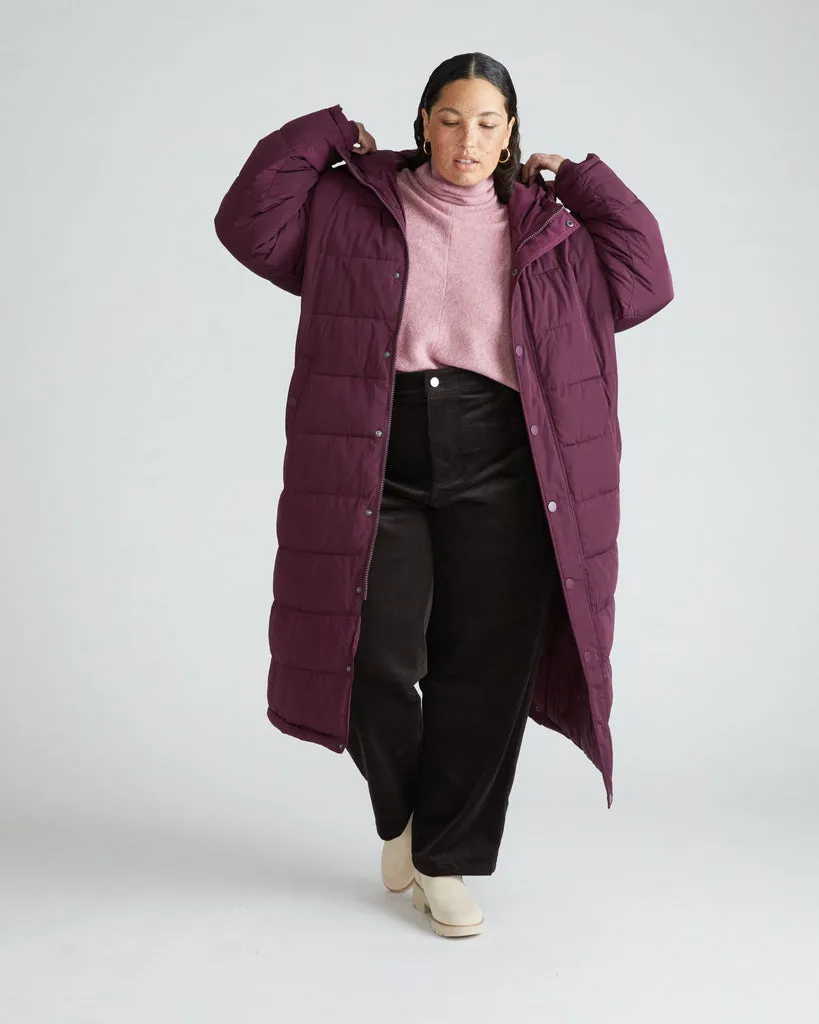 Everest Long Hooded Puffer 2 - Acai