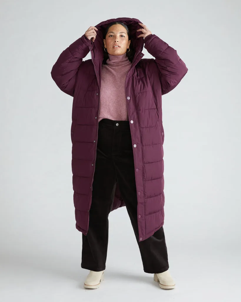 Everest Long Hooded Puffer 2 - Acai