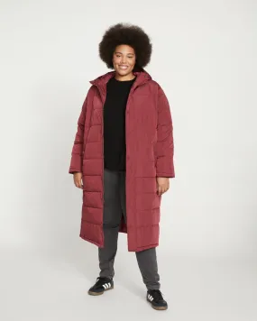 Everest Long Hooded Puffer - Rioja