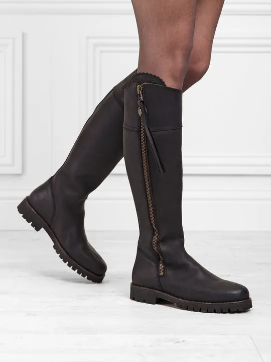 Explorer       20% Off   |   Save £90  black leather Waterproof Knee-high Boots