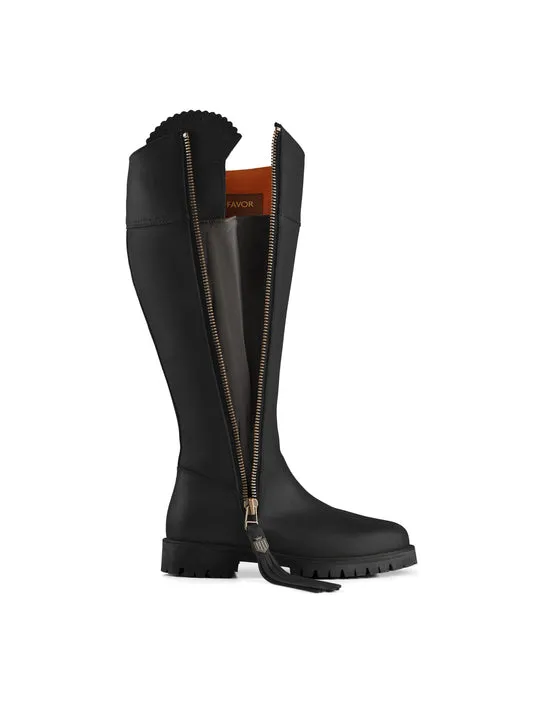 Explorer       20% Off   |   Save £90  black leather Waterproof Knee-high Boots