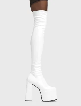 Fantasies Wide Calf Platform Thigh High Boots