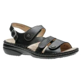 Finn Comfort Womens Gomera Sandals - Plisseelight Schwarz