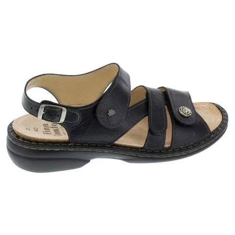 Finn Comfort Womens Gomera Sandals - Plisseelight Schwarz