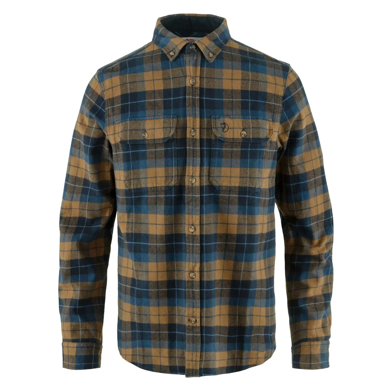 Fjallraven Singi Heavy Flannel Shirt Dark Navy / Buckwheat Brown