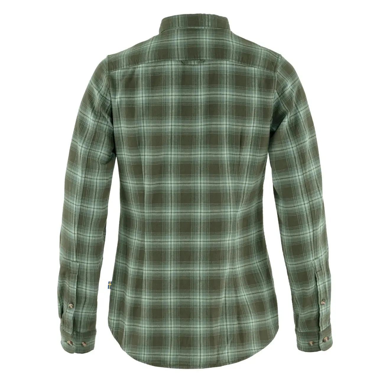 Fjallraven Womens Ovik Flannel Shirt Deep Forest / Patina Green