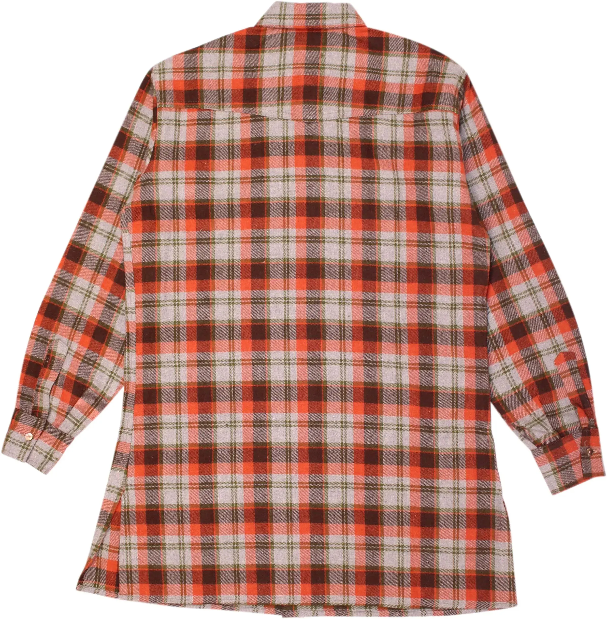 Flannel Checked Long Shirt | ThriftTale