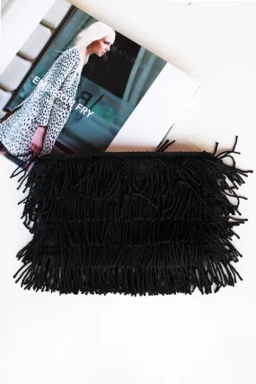 Fringe Clutch - Black