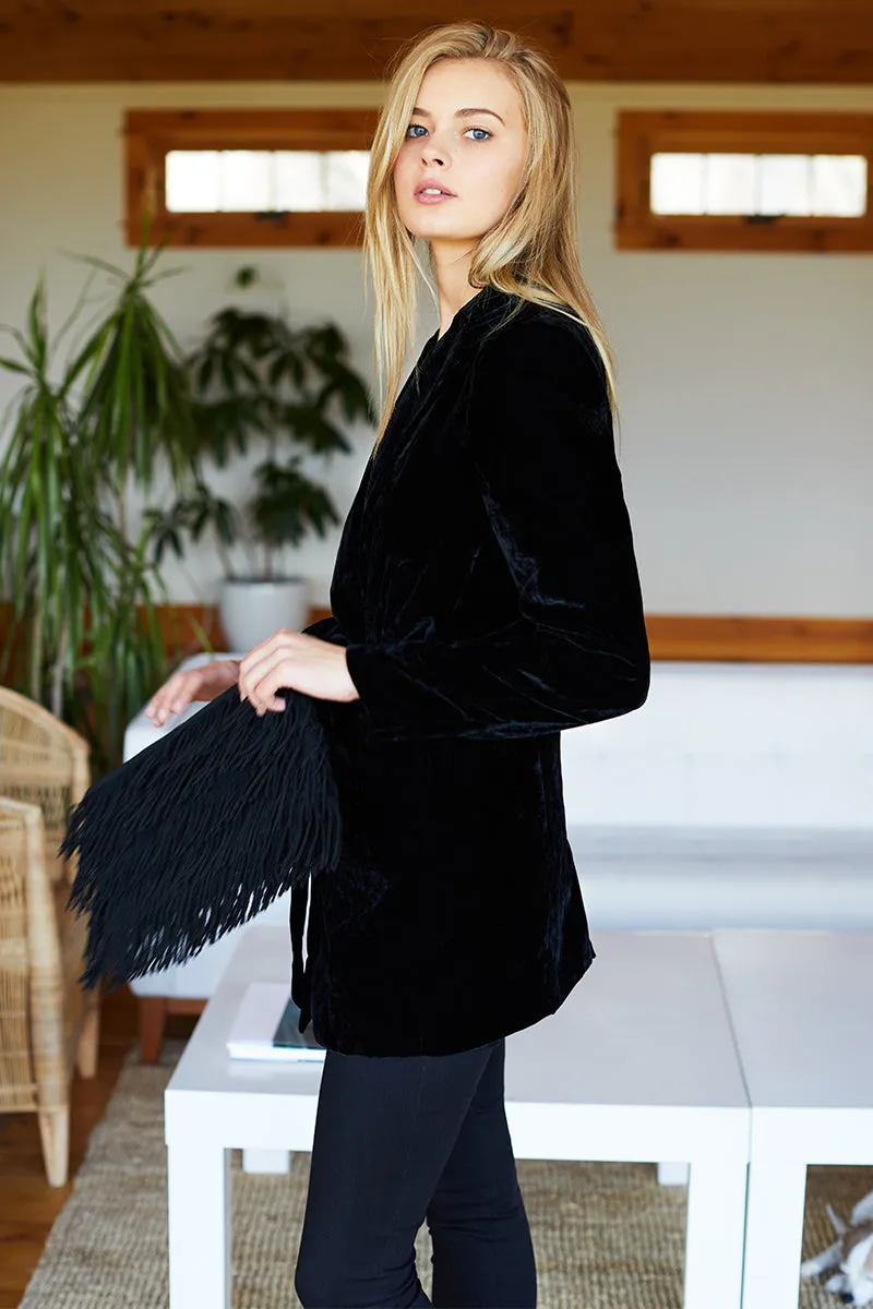 Fringe Clutch - Black