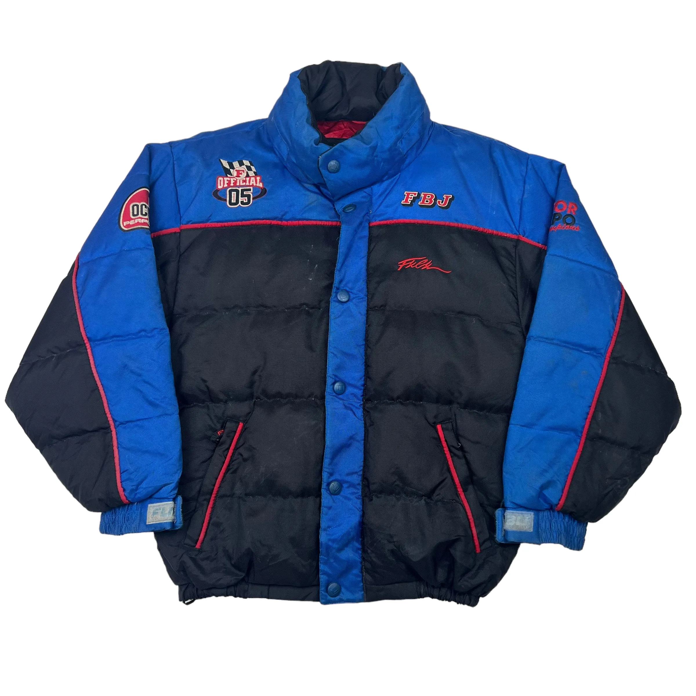 FUBU Official 05 Black & Blue Puffer Jacket