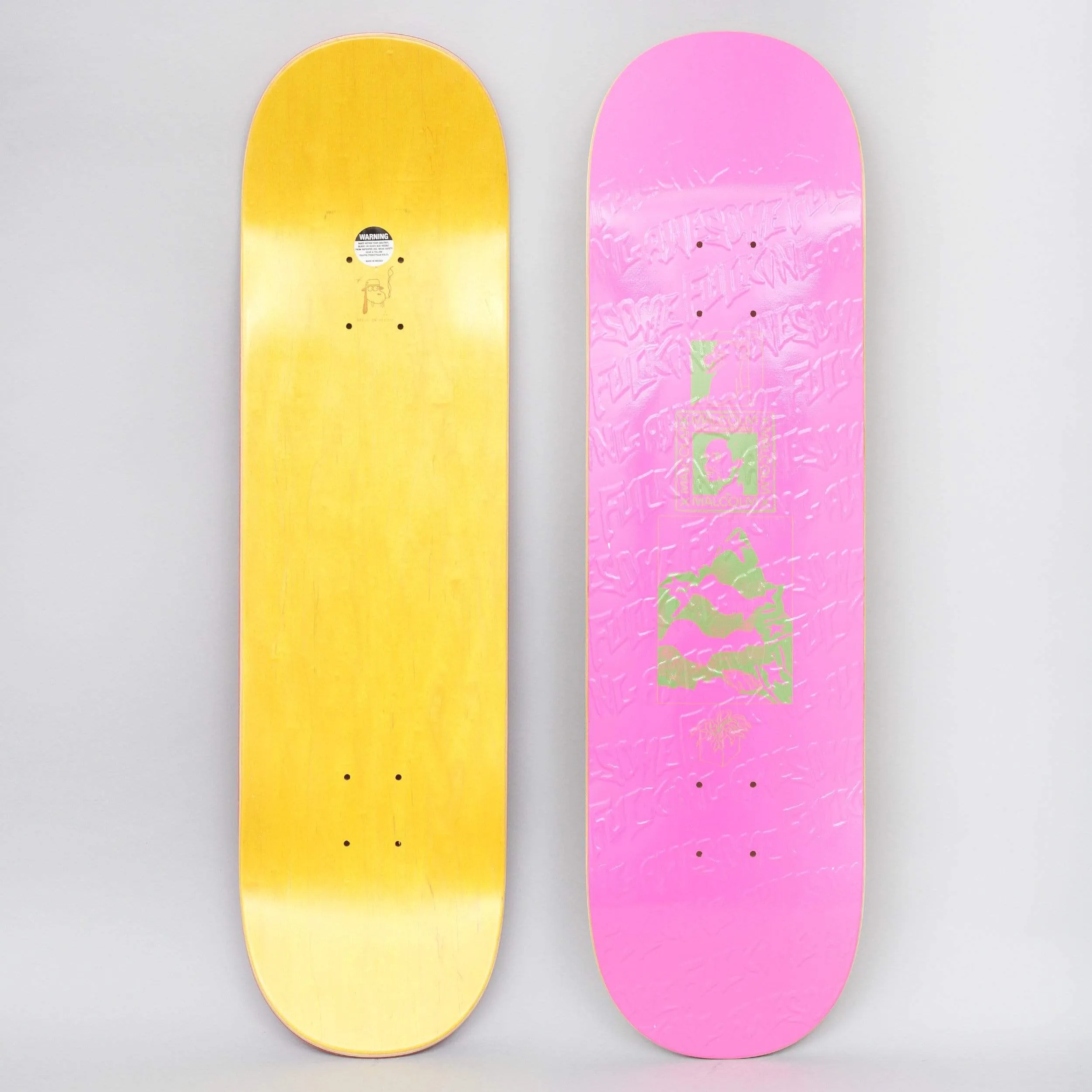 Fucking Awesome 8.5 Malcom Speaks Skateboard Deck Pink