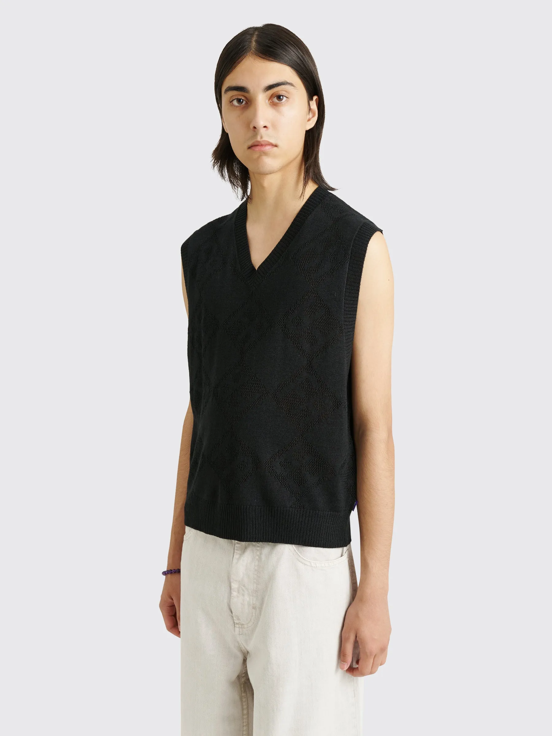 Fucking Awesome Letter Square Vest Black