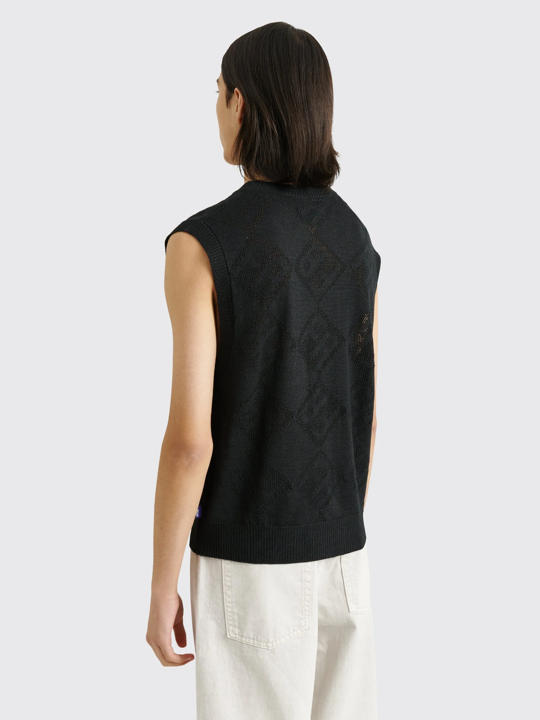 Fucking Awesome Letter Square Vest Black