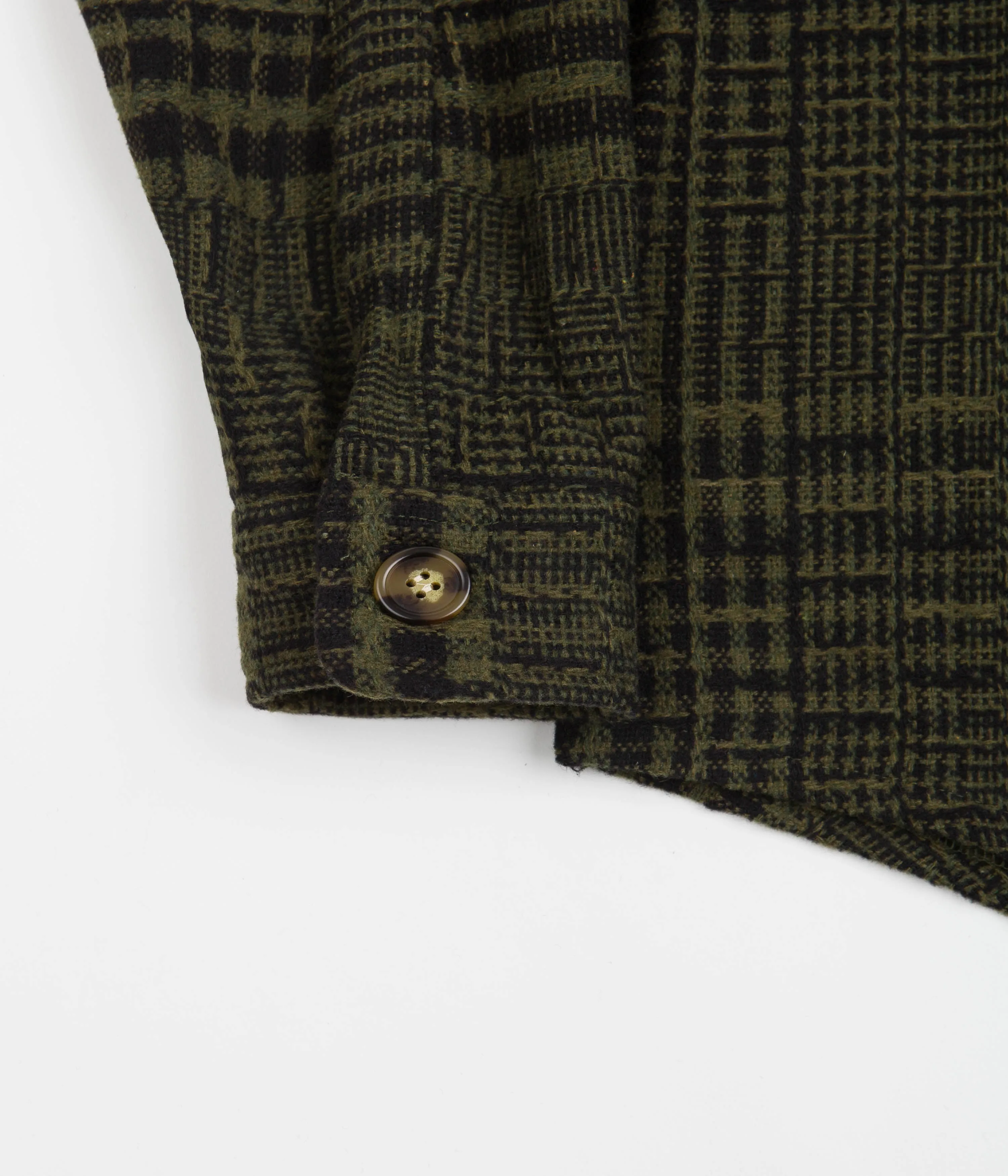 Fucking Awesome Wood Duck Oversized Flannel Shirt - Green / Black