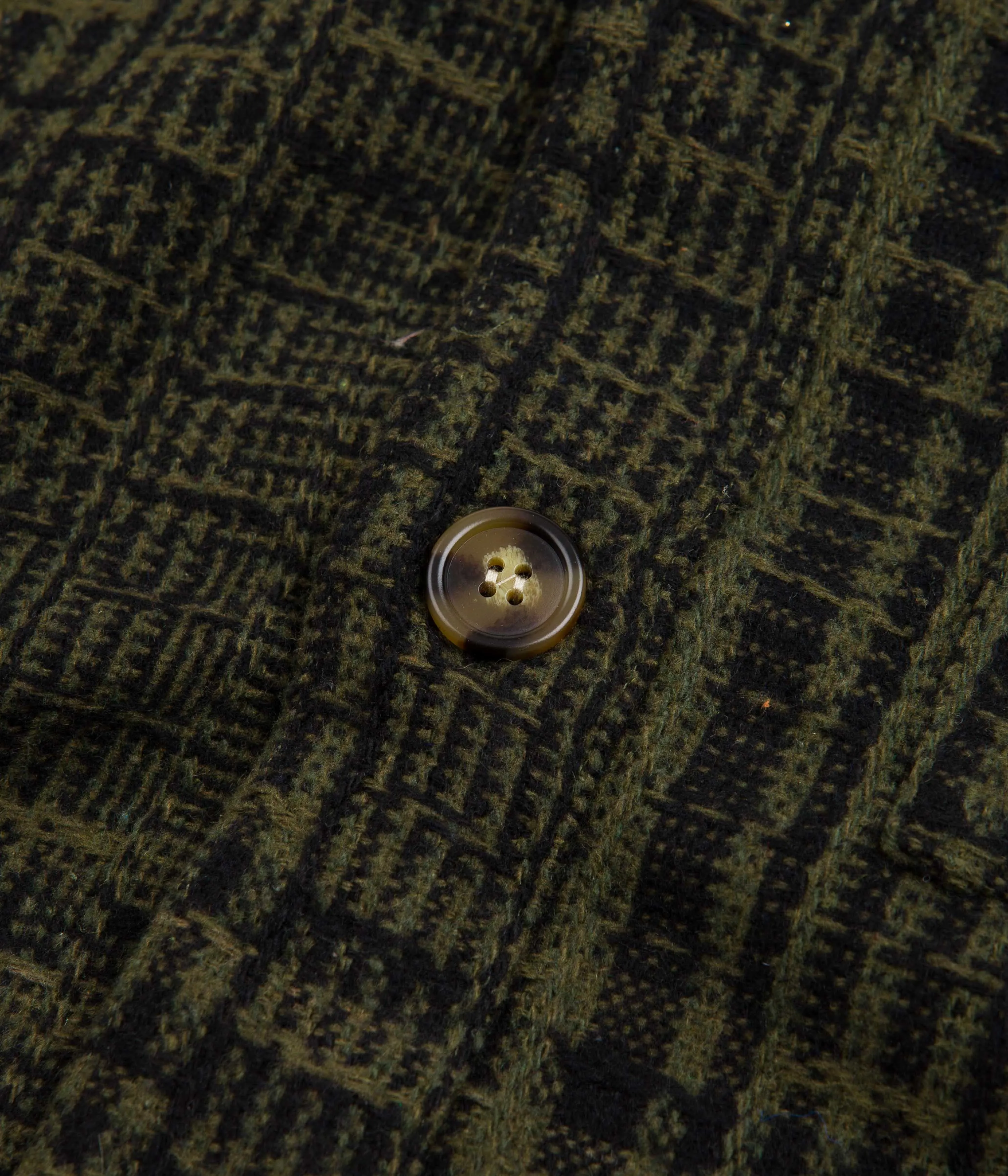 Fucking Awesome Wood Duck Oversized Flannel Shirt - Green / Black