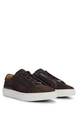 Gary Italian-made trainers in leather and suede