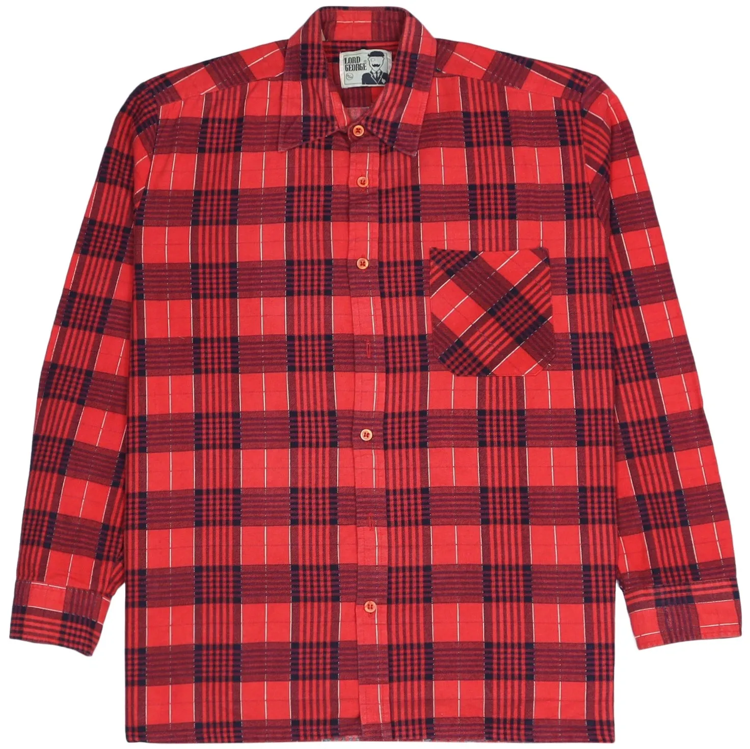 George Checkered Flannel Shirt Red