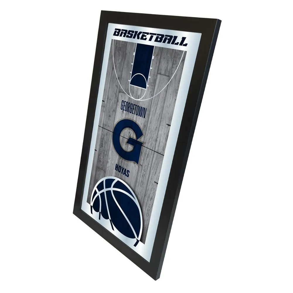 Georgetown Hoyas HBS Navy Basketball Framed Hanging Glass Wall Mirror (26x15)