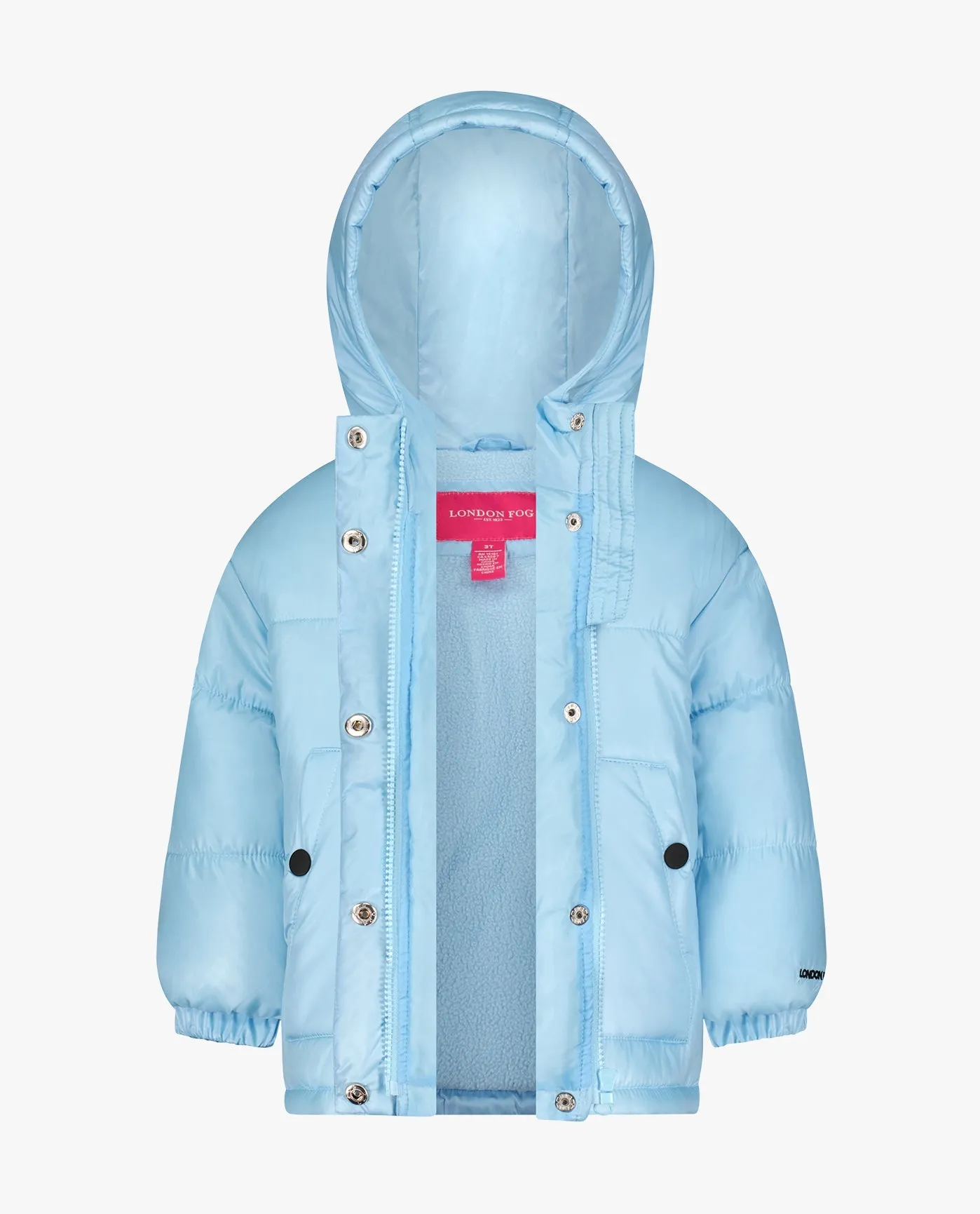 GIRLS ZIP-FRONT HEAVY WEIGHT PUFFER